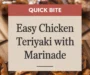 Easy Chicken Teriyaki With Marinade Recipe