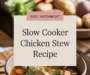 Slow Cooker Chicken Stew Recipe